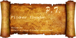 Pildner Tivadar névjegykártya